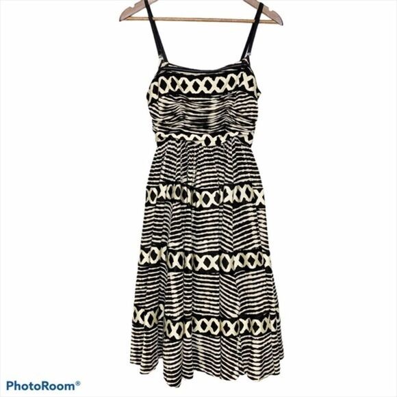 Anthropologie Tracy Reese Strapless Printed Midi Dress Size 8 - Picture 4 of 15